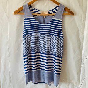 Skies are Blue Sleeveless Flowy Back Detail Blouse